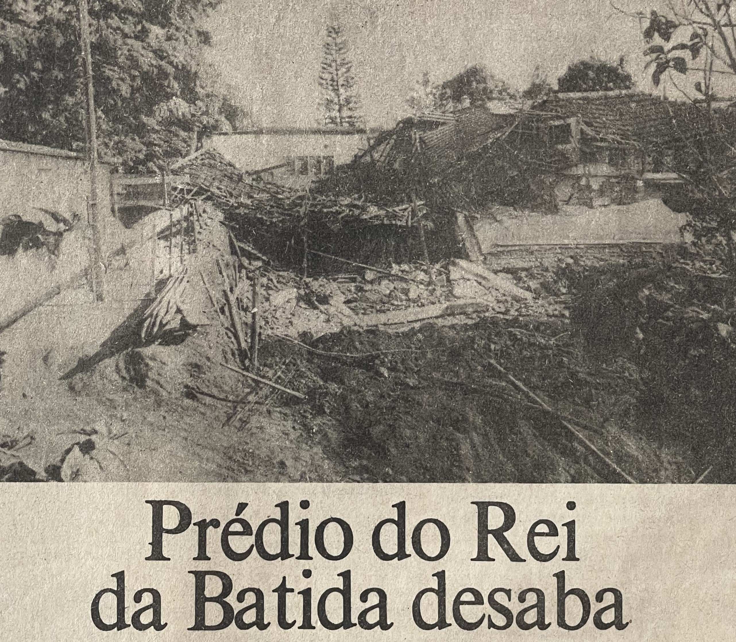 Prédio do Rei da Batida desmorona - 1984