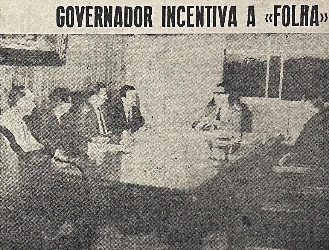Governador recebe a Folha do Norte do Paraná - 1966