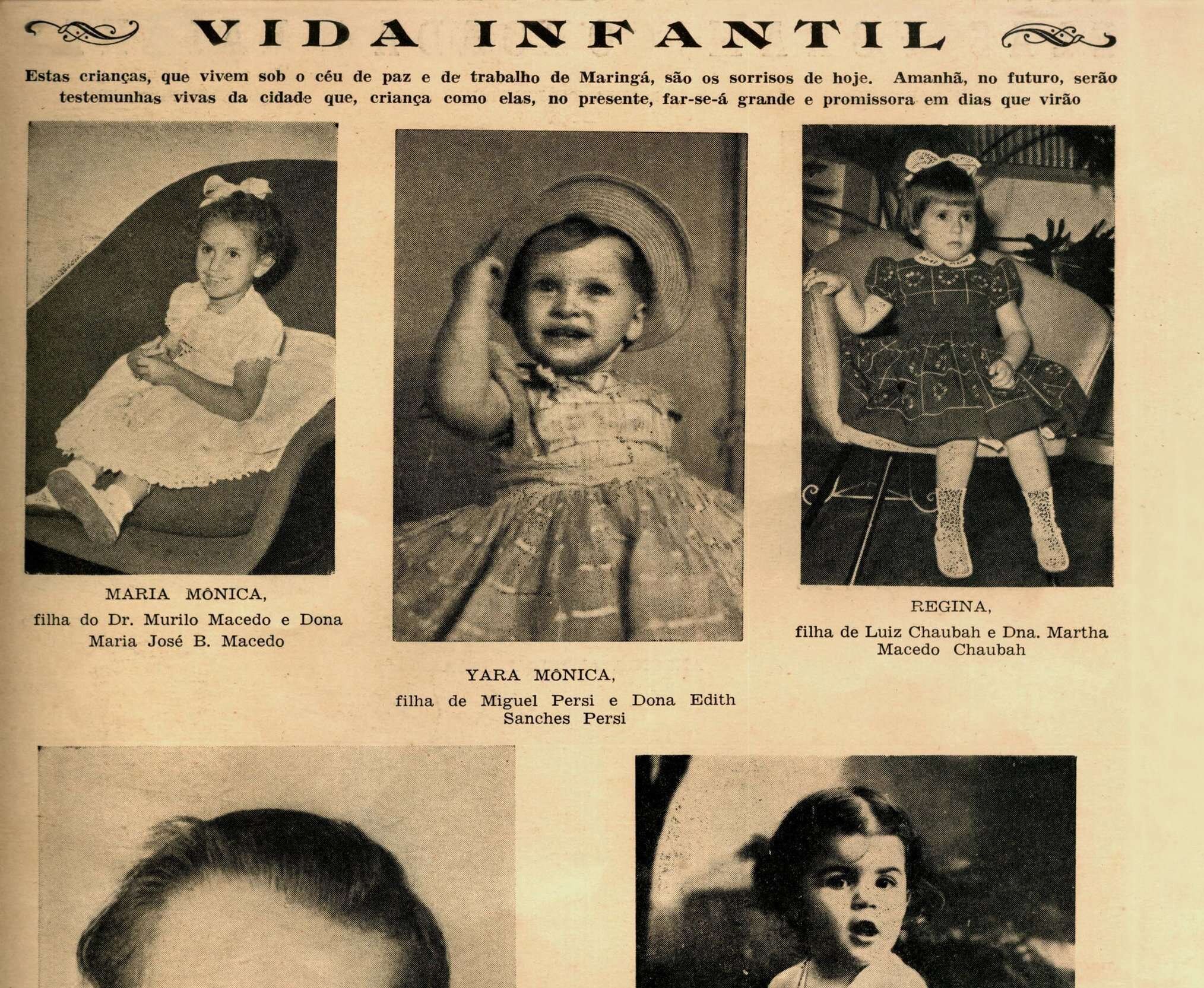 Vida Infantil, seção da Maringá Ilustrada - 1957